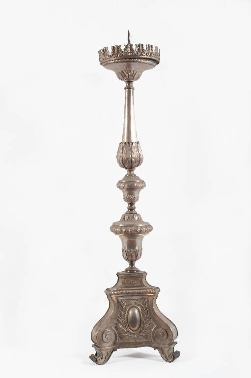 candeliere d'altare - ambito lombardo-veneto (primo quarto sec. XIX)