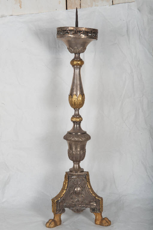 candeliere d'altare - ambito lombardo-veneto (inizio sec. XIX)