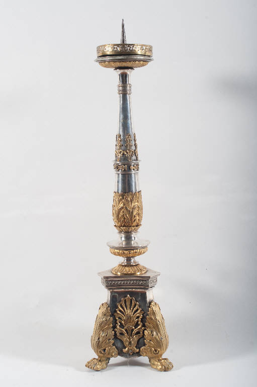 candeliere d'altare - ambito lombardo-veneto (primo quarto sec. XIX)