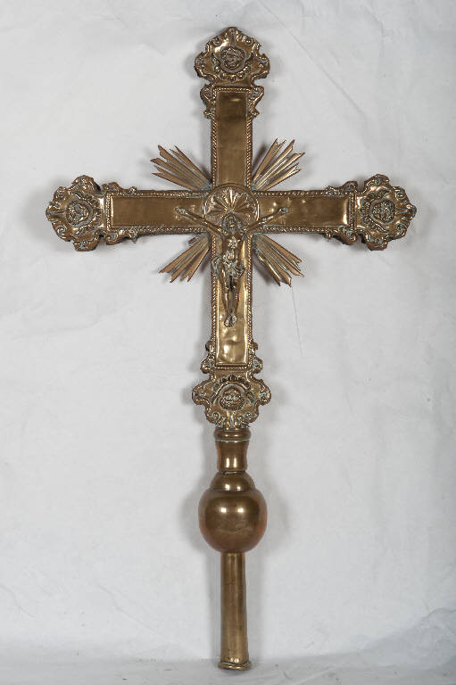croce processionale - bottega lombardo-veneta (primo quarto sec. XVIII)
