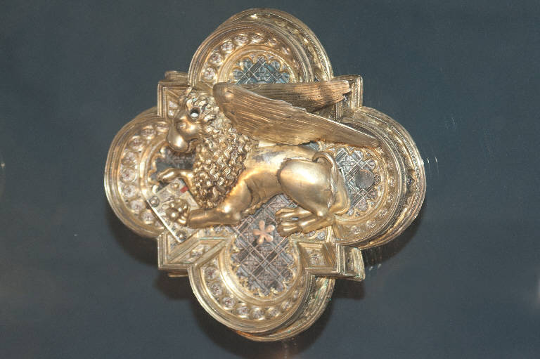 Simbolo di San Marco: leone (formella) di Bianchi, Andreolo de' (sec. XIV)