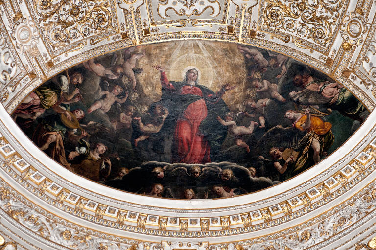 Madonna Assunta con angeli (dipinto) di Cavagna, Giovan Paolo (sec. XVI)