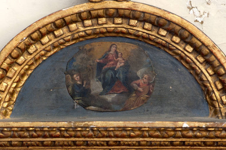 Madonna con Bambino e angeli musicanti (dipinto) - ambito lombardo-veneto (sec. XVII)