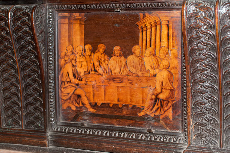 Ultima cena (decorazione a intarsio) di Capoferri, Giovan Pietro; Capoferri, Zinino; Capoferri, Alfonso (sec. XVI)