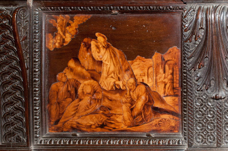 Orazione di Cristo nell'orto di Getsemani (decorazione a intarsio) di Capoferri, Giovan Pietro; Capoferri, Zinino; Capoferri, Alfonso (sec. XVI)
