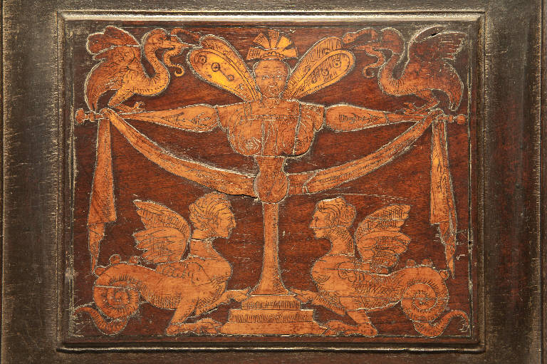 Figure fantastiche e uccelli (decorazione a intarsio) di Capoferri, Giovan Pietro; Capoferri, Zinino; Capoferri, Alfonso (sec. XVI)