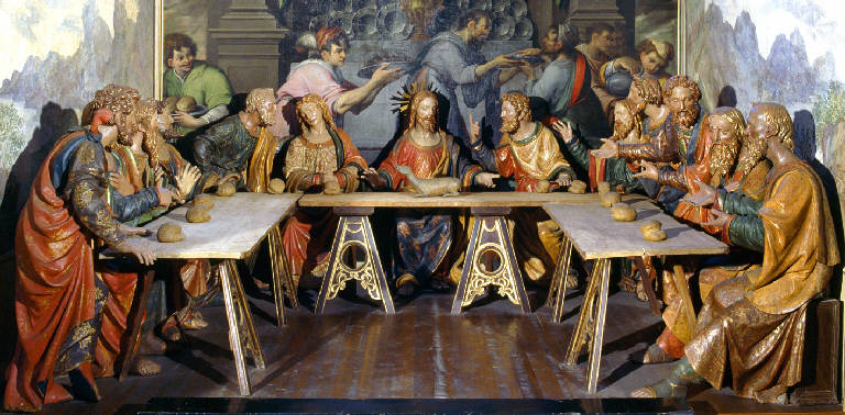 Cenacolo, Ultima cena (scultura) di Andrea da Milano; Alberto da Lodi (sec. XVI||sec. XVI)
