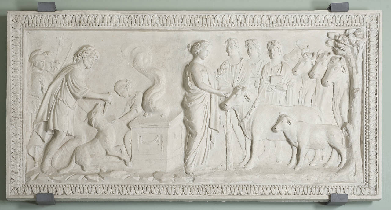 Il sacrificio di Enea alla Sibilla (rilievo) di Franchi, Giuseppe - ambito Italia centro-settentrionale (seconda metà sec. XVIII)