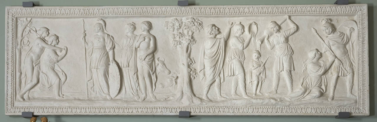 Il giudizio di Paride/ Creusa e Enea (rilievo) di Franchi, Giuseppe - ambito Italia centro-settentrionale (seconda metà sec. XVIII)