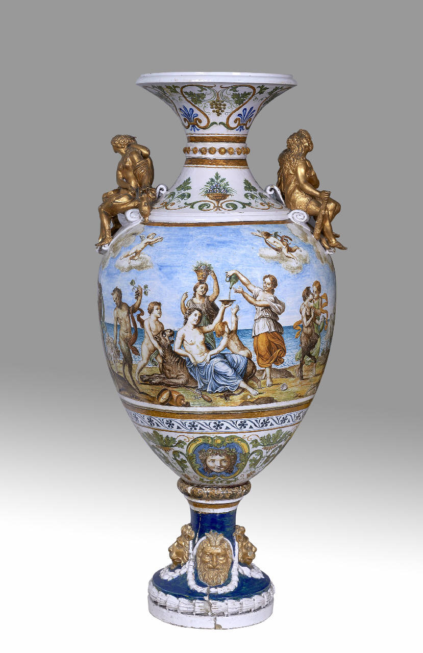 Satiri e Baccanti (vaso) di ; Lega, Savino (; decorazione) - manifattura faentina (seconda metà sec. XIX)
