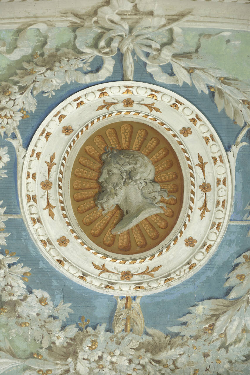 Medaglione con busto maschile di profilo (decorazione pittorica) di Behlert, Karl - maestranze lombarde (sec. XX)