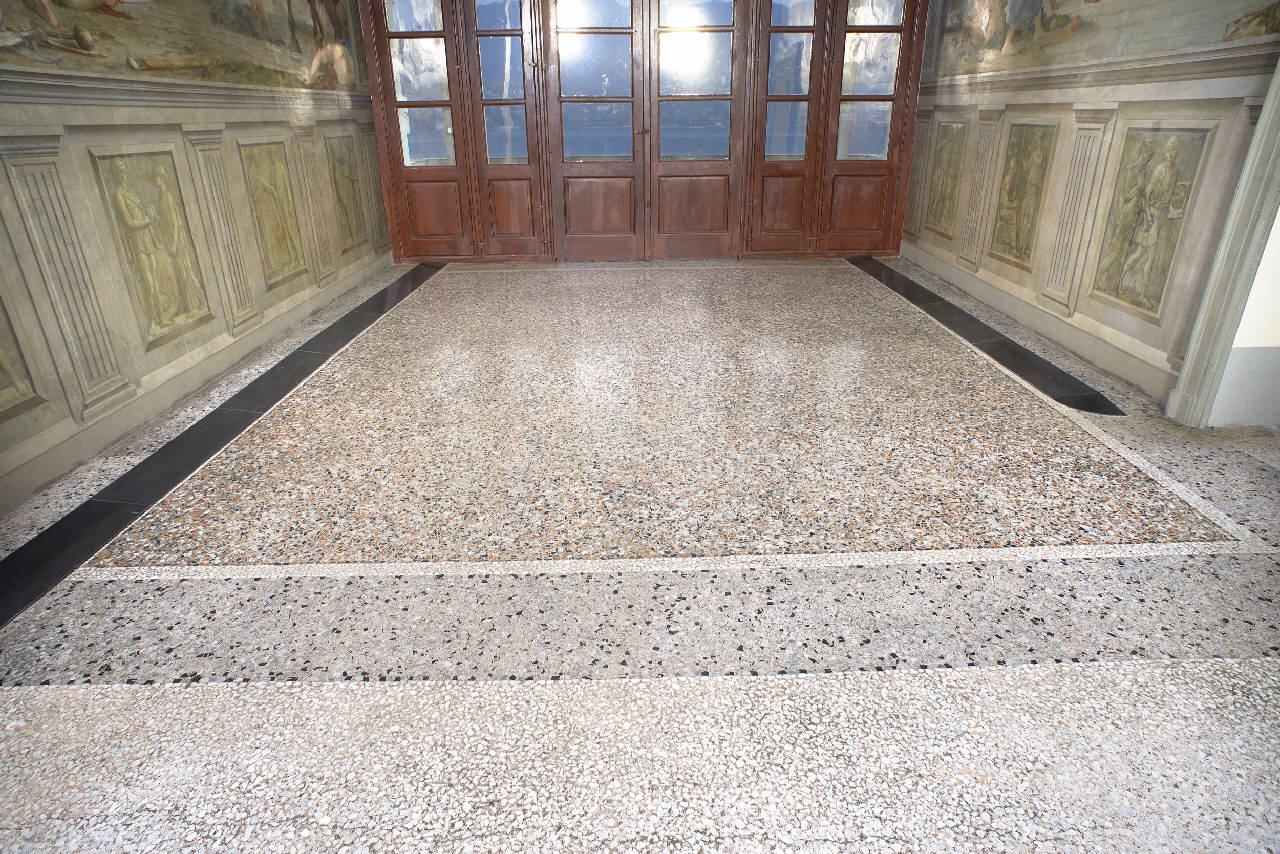 pavimento in seminato veneziano (pavimentazione) - ambito lombardo (sec. XVIII)