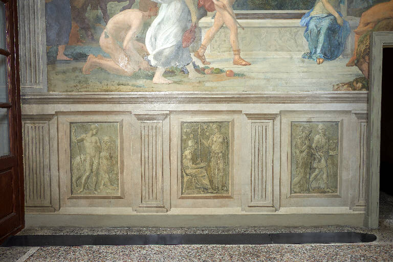 Deucalione e Pirra, figure mitologiche (dipinto) - ambito tedesco (inizio sec. XX)