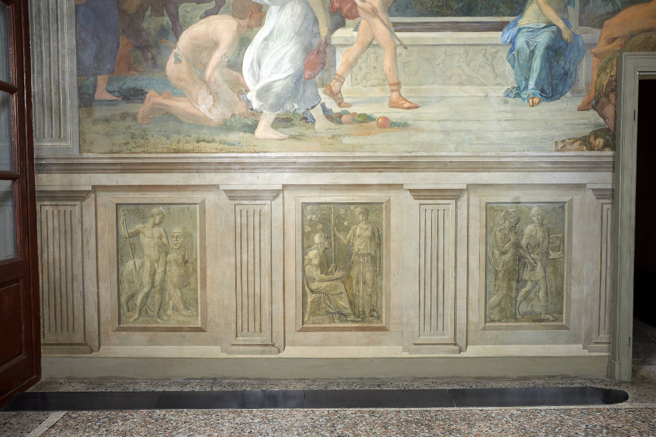 Edipo e la Sfinge, Demetra e Trittolemo, Orfeo ed Euridice (dipinto) di von Sachsen-Meiningen, Ernst (fine sec. XIX)