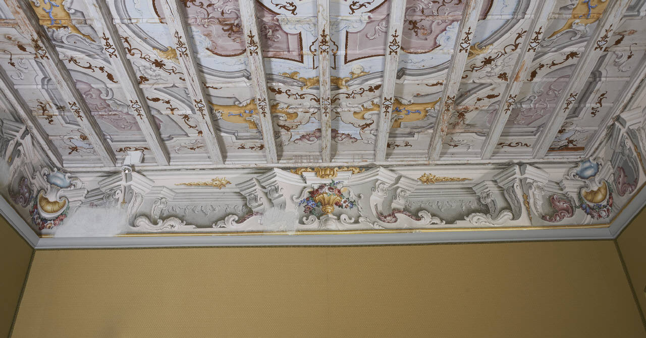 parete, fascia superiore dipinta (parete dipinta) - ambito lombardo (seconda metà sec. XVIII)