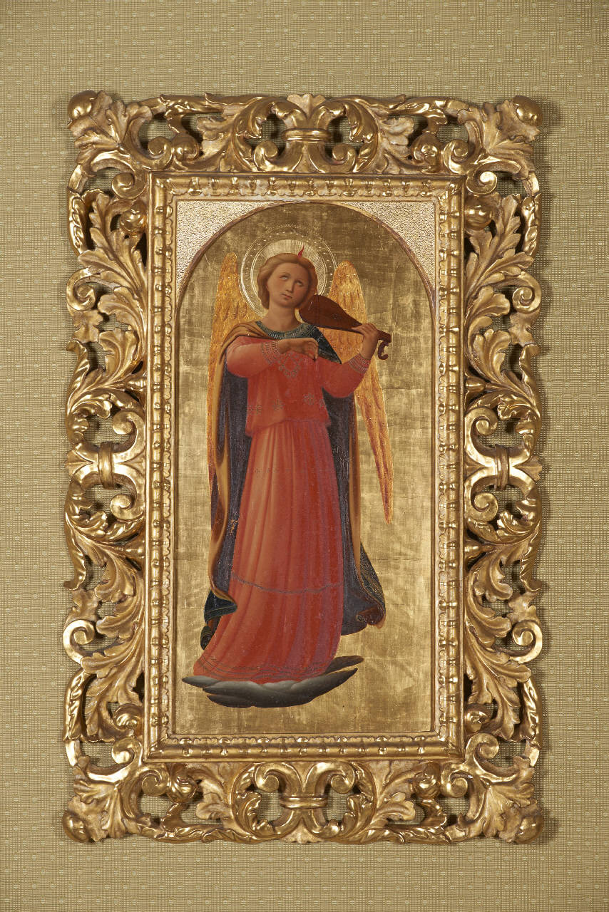 Angelo musicante, angelo musicante (dipinto) di Anonimo italiano (seconda metà sec. XIX)