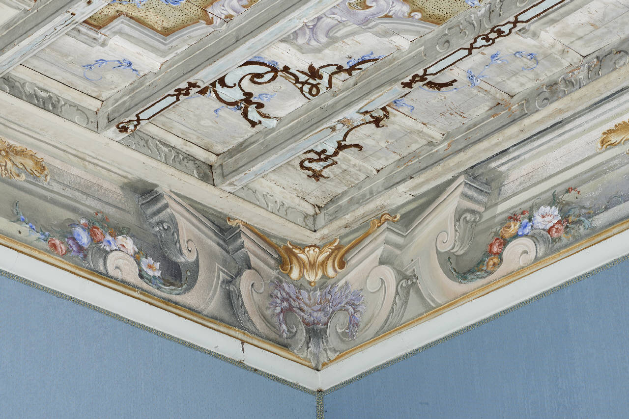 parete, angoli superiori dipinti (parete dipinta) - ambito lombardo (seconda metà sec. XVIII)