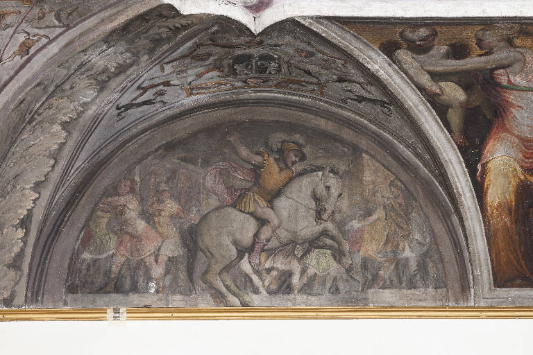 Porsenna assedia la città di Roma (dipinto) di Girolamo Romanino (sec. XVI)