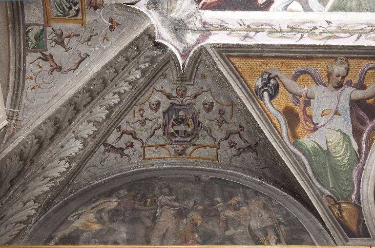 motivi decorativi a grottesche (dipinto) di Gambara, Lattanzio; Girolamo Romanino (sec. XVI)