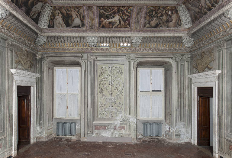 motivi decorativi a candelabra, quadratura architettonica (decorazione pittorica) di Gandini, Saverio (sec. XVIII)