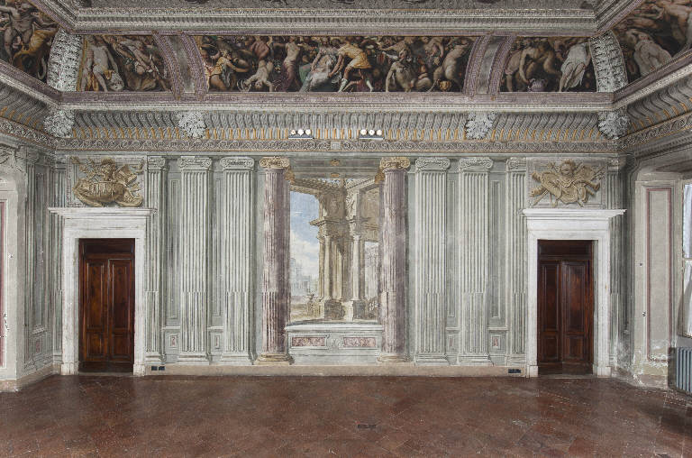 quadratura architettonica, architettura (decorazione pittorica) di Gandini, Saverio (sec. XVIII)