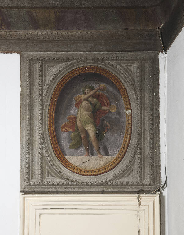 Menade che suona i cembali (dipinto) di Teosa, Giuseppe (fine sec. XVIII)