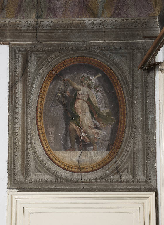 Menade che suona il triangolo (dipinto) di Teosa, Giuseppe (fine sec. XVIII)