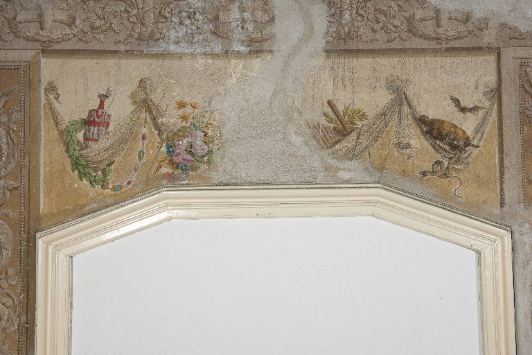 motivi decorativi con animali e strumenti musicali (decorazione pittorica) di Tellaroli, Francesco (fine sec. XVIII)