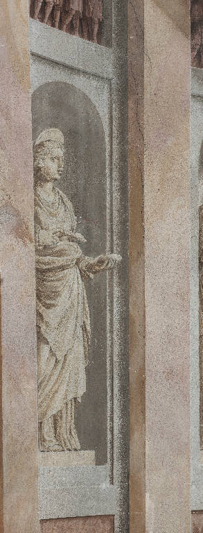 figura femminile con serpente e piatto (dipinto) di Manfredini, Giuseppe (sec. XVIII)