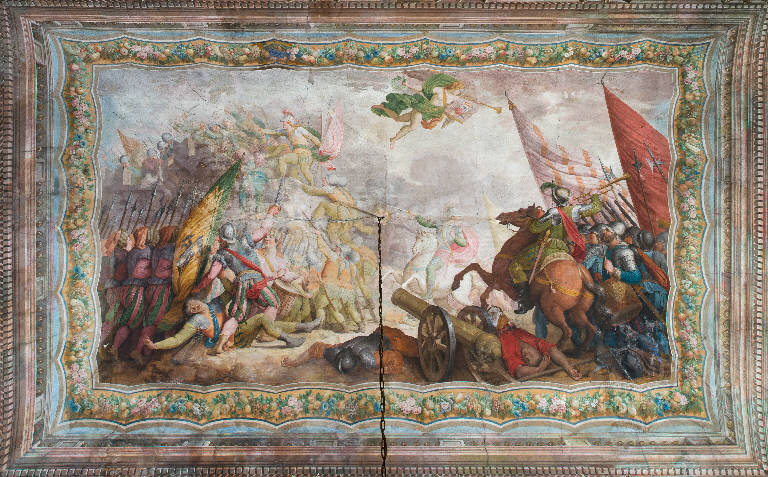 Giovanni Battista Chizzola combatte contro i turchi a Szalankem (dipinto) di Gandini, Saverio (sec. XVIII)