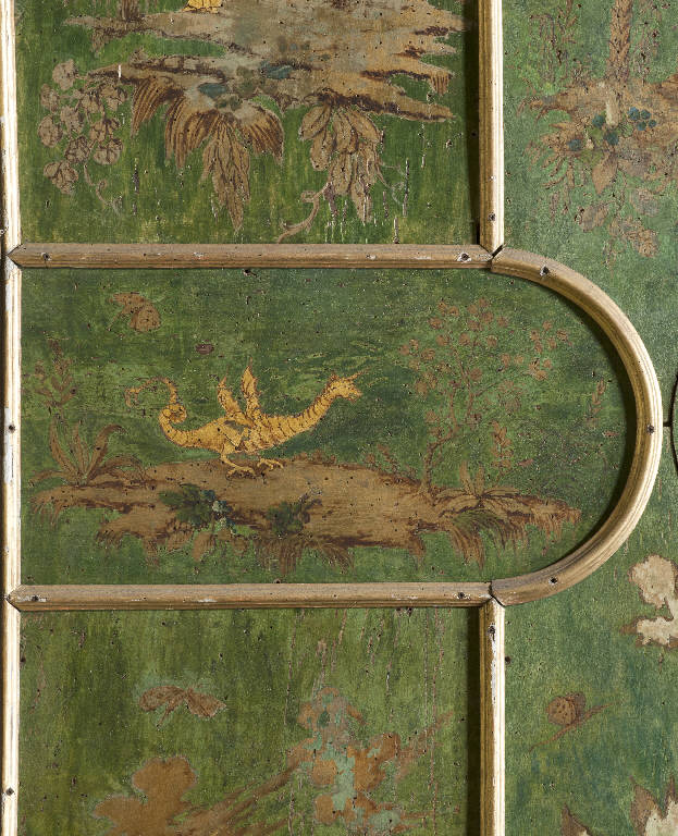 paesaggio con drago (dipinto) - ambito lombardo (sec. XVIII)