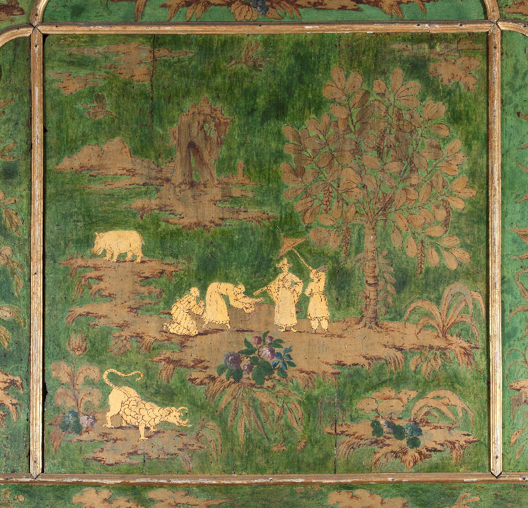 paesaggio con figure e animali (dipinto) - ambito lombardo (sec. XVIII)