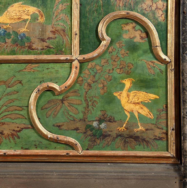 paesaggio con uccello (dipinto) - ambito lombardo (sec. XVIII)