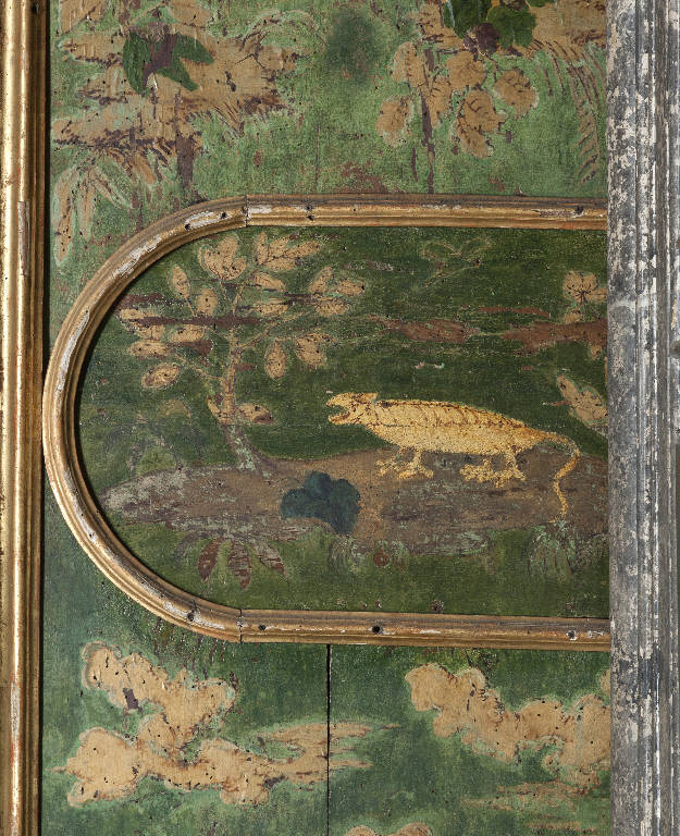 paesaggio con drago (dipinto) - ambito lombardo (sec. XVIII)