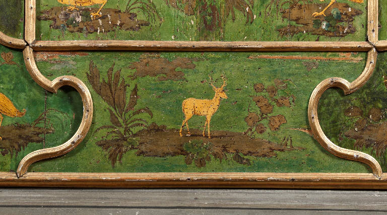 paesaggio con cervo (dipinto) - ambito lombardo (sec. XVIII)