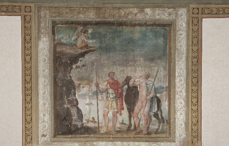 Edipo e la Sfinge (dipinto) di Manfredini, Giuseppe (sec. XVIII)