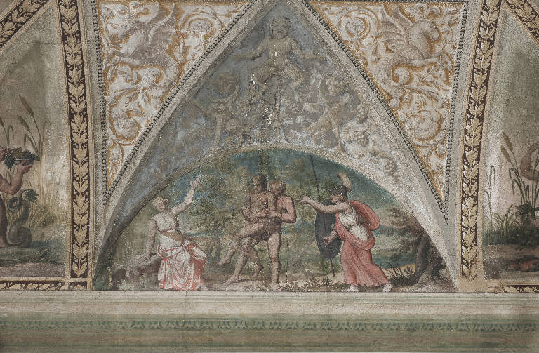 lotta fra Ercole e Anteo (dipinto) di Manfredini, Giuseppe (sec. XVIII)