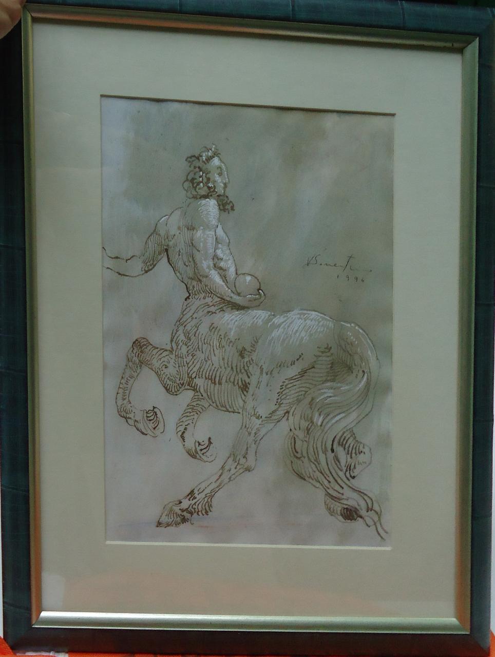 Centauro (disegno) di Sorrentino, Vincenzo - ambito italiano (fine sec. XX)