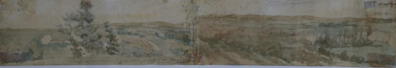 Veduta del campo di battaglia di Solferino, I luoghi campestri della battaglia di Solferino (disegno) di Pontremoli Raffaello (seconda metà sec. XIX)