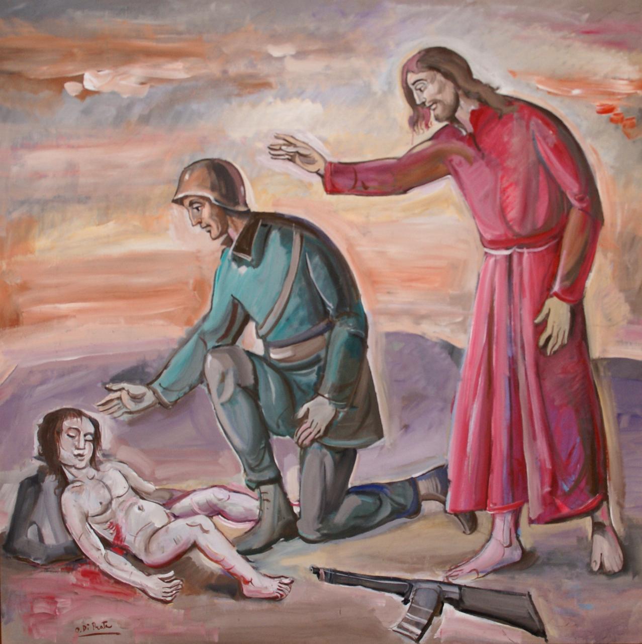 Cristo (dipinto) di Di Prata O. (seconda metà sec. XX)