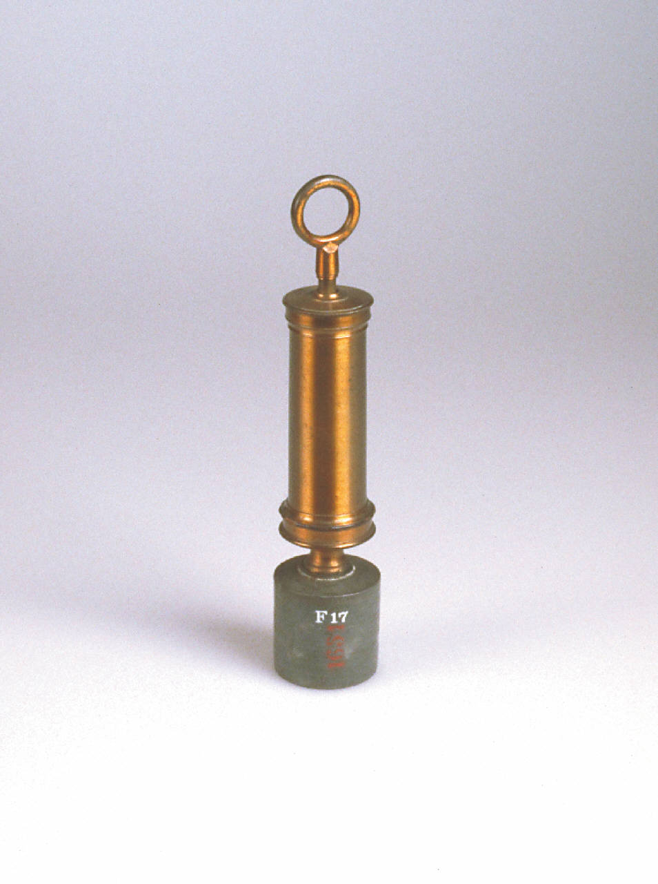 Pompa pneumatica a siringa con peso di Martin Benjamin (terzo quarto sec. XVIII)