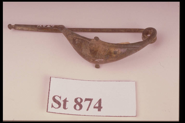 fibula a navicella - cultura di Golasecca (sec. VII a.C.)