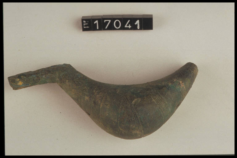 fibula a sanguisuga, DE MARINIS / tipo Lodigiano - cultura di Golasecca (fine/inizio secc. V/ IV a.C.)