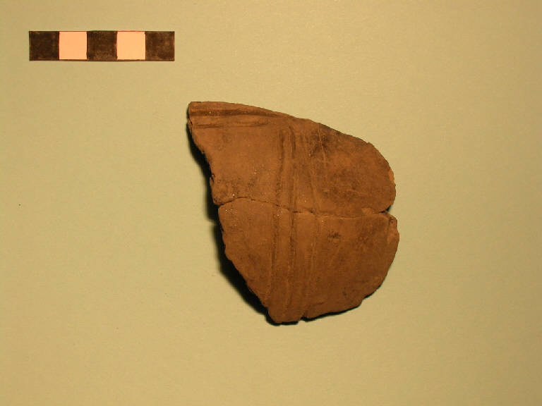 parete decorata/ frammento - cultura di Polada (Bronzo antico II)