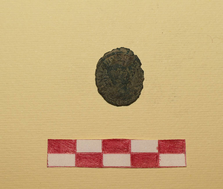 moneta, bronzo - tarda età romana imperiale (seconda metà sec. IV d.C.)