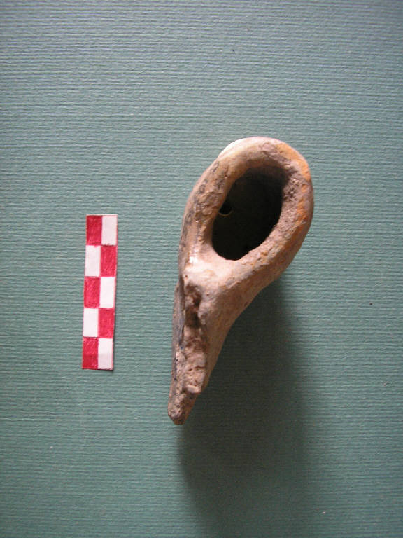 capeduncola /forma parzialmente ricostruibile - cultura palafitticolo-terramaricola (bronzo antico II)