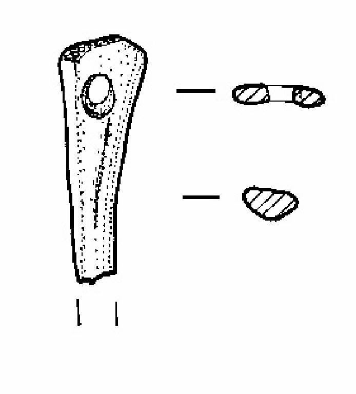 punta con prossimale forato (Bronzo Antico/ Medio)