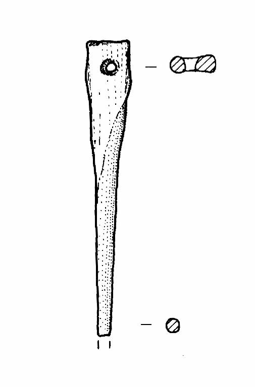 punta con prossimale forato (Bronzo Antico/ Medio)