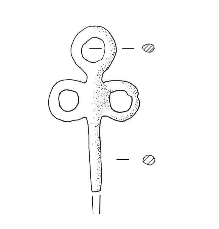 spillone con capocchia a tre anelli (Bronzo Medio II B)