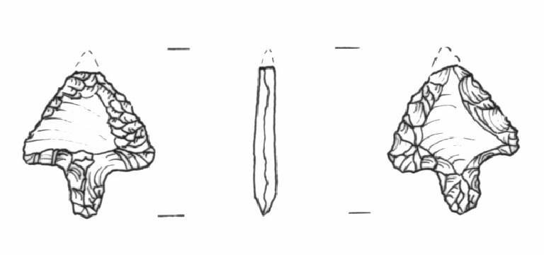 cuspide di freccia, Bagolini, tipo F1Ba (Bronzo Antico)
